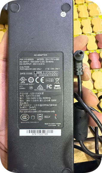 *Brand NEW* Compatible with EDAC 36V 3.61A 130W Power Adapter Model EA11701J-360 with Round Connector Power Su